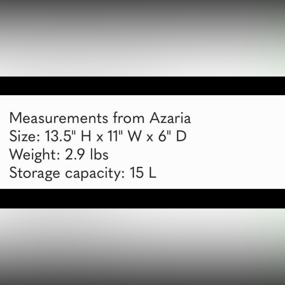 Azaria luxe la mere’ original size Black leather backpack - Picture 3 of 3